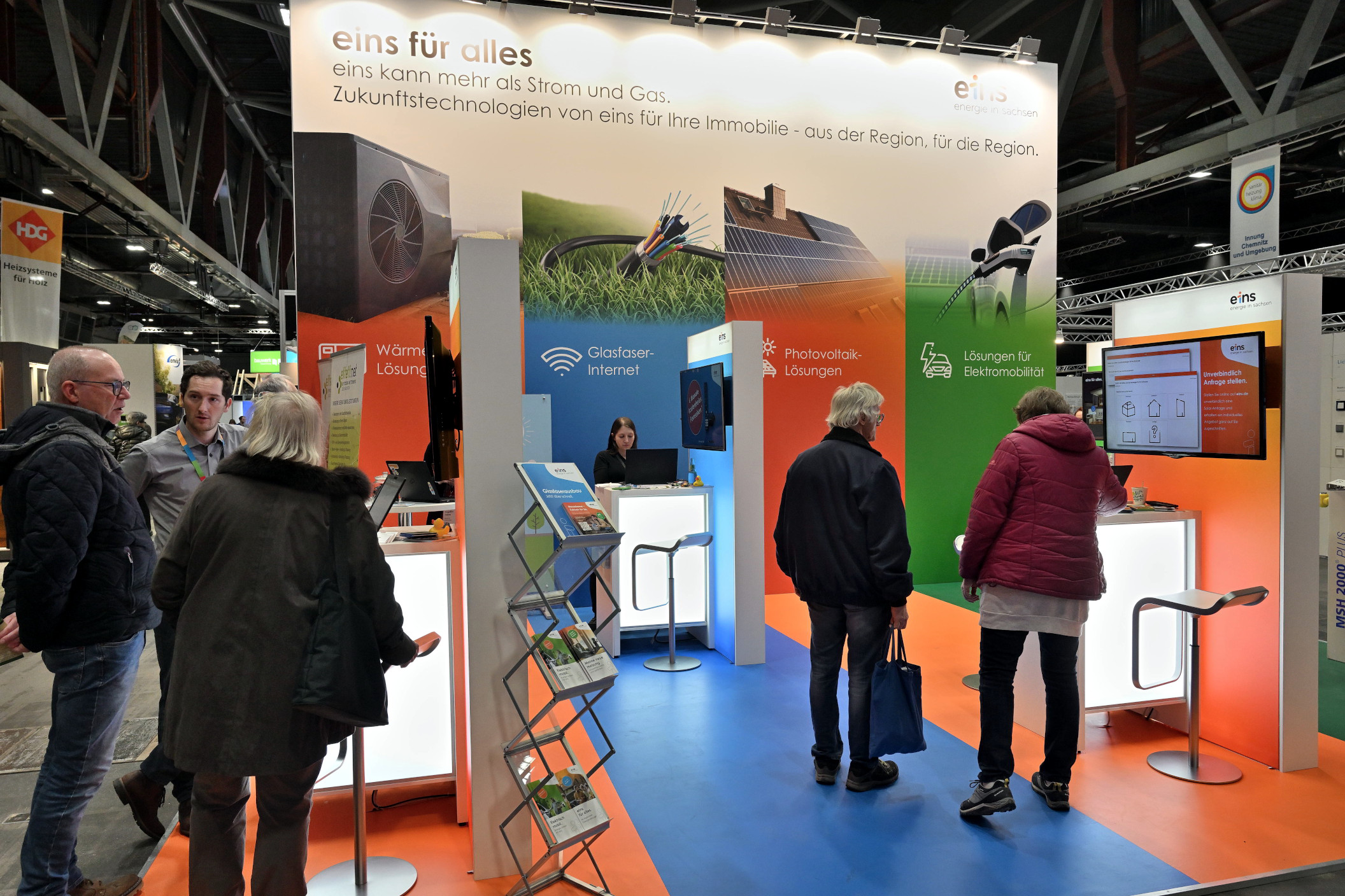 eins-Messestand Baumesse 2024