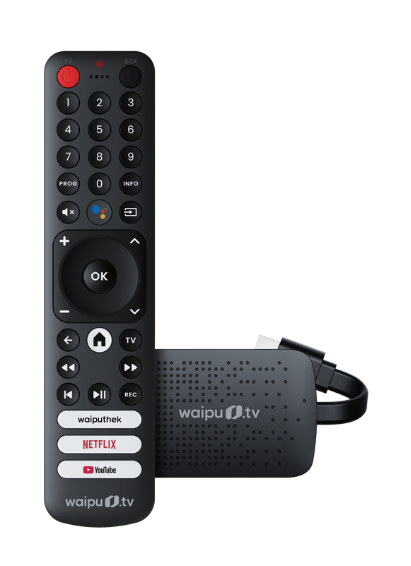 freigestellte Ansicht der Fernbedienung von Waipu TV