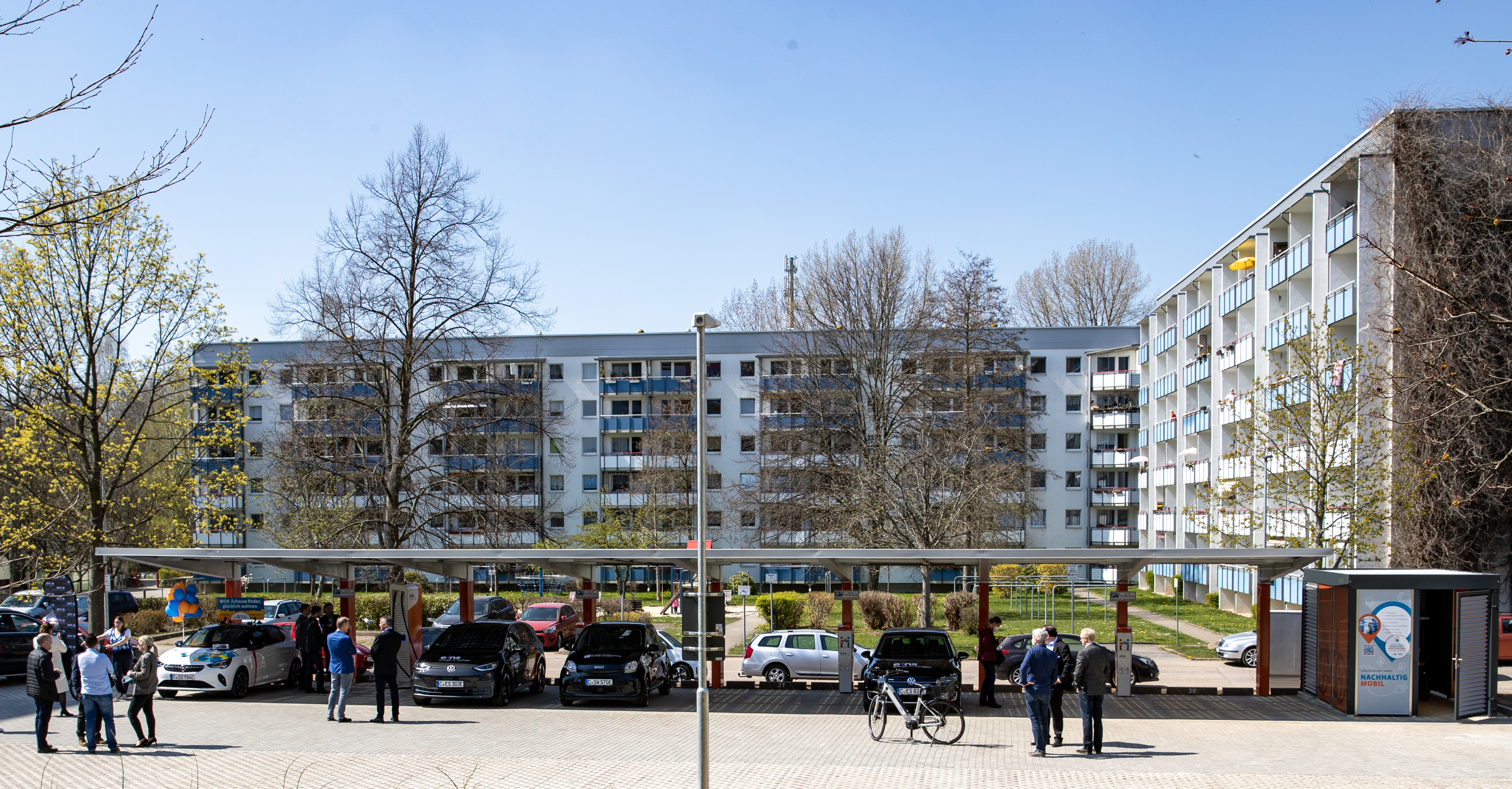 Eröffnung Mobilitätsknotenpunkt Überblick über den Parkplatz