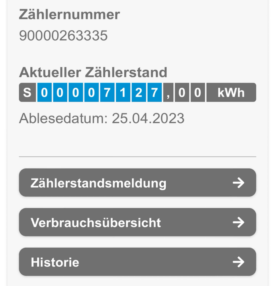 Zählerstand melden