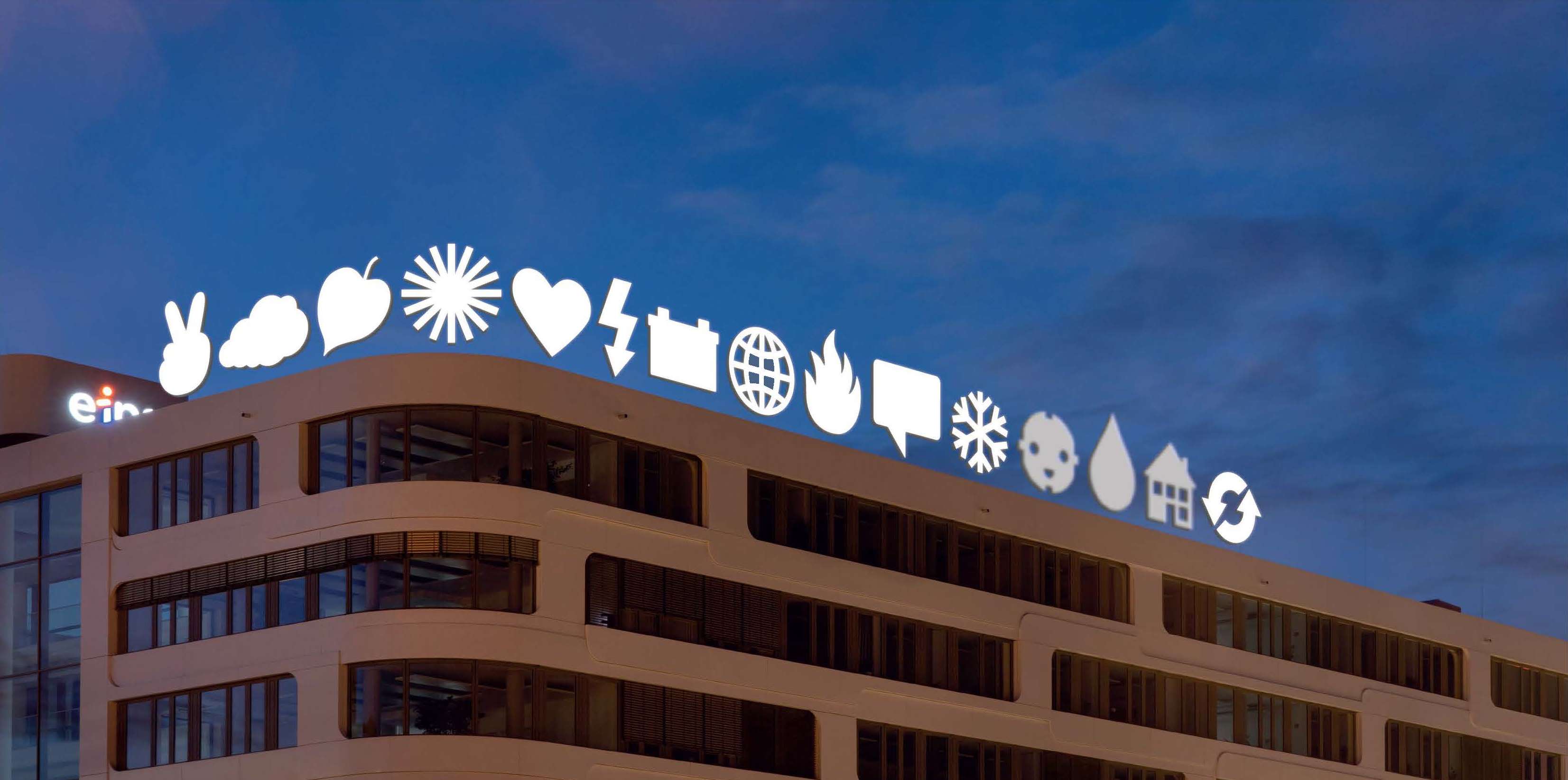 2. Platz - Vielfalt der Energie in 15 Icons auf dem Dach.