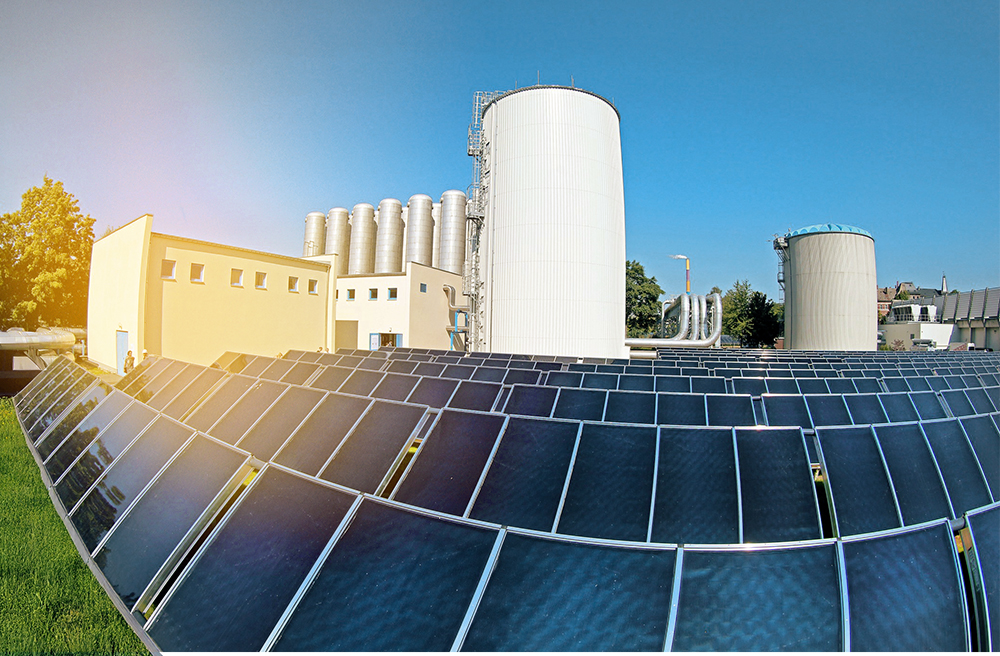 Solarthermieanlage in Chemnitz