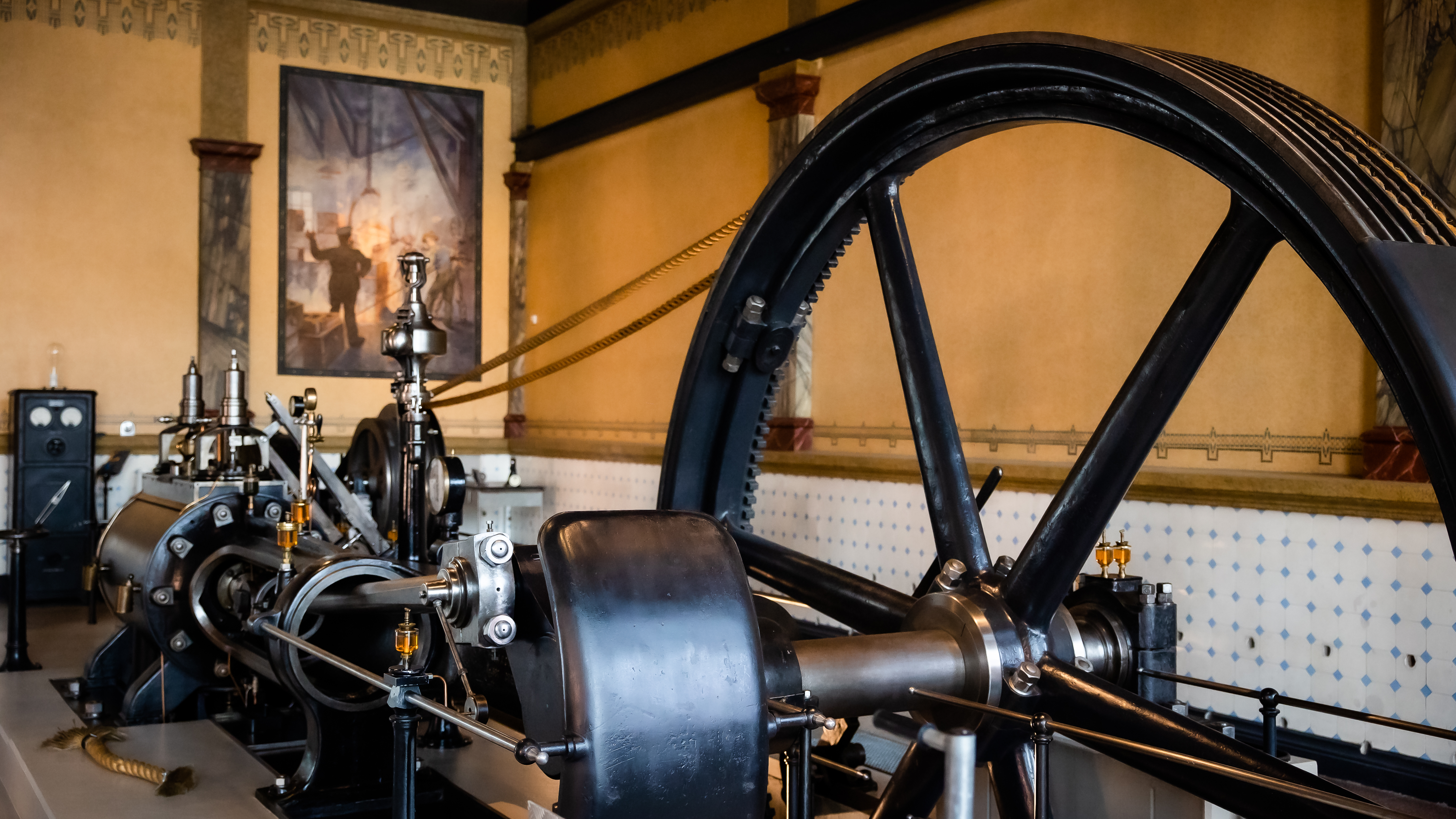 Bild einer Dampfmaschine im Industriemuseum Chemnitz