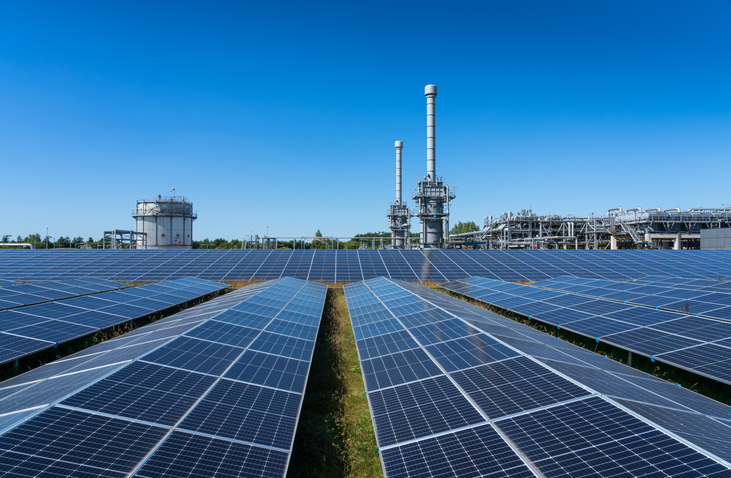Ansicht eines Solarparks